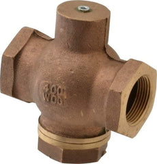 Kingston - 1-1/4" Brass Check Valve - Inline, FNPT x FNPT, 400 WOG - Makers Industrial Supply