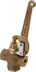 Kingston - 1/4" Pipe, 400 Max psi, Buna N Disc, Self Closing Control Valve - Pull Lever, FNPT x FNPT End Connections - Makers Industrial Supply