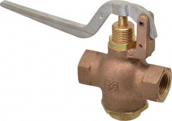 Kingston - 1/2" Pipe, 400 Max psi, Buna N Disc, Self Closing Control Valve - Squeeze Lever, FNPT x FNPT End Connections - Makers Industrial Supply