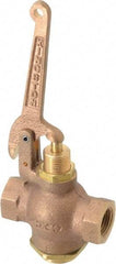 Kingston - 1/2" Pipe, 400 Max psi, Buna N Disc, Self Closing Control Valve - Pull Lever, FNPT x FNPT End Connections - Makers Industrial Supply