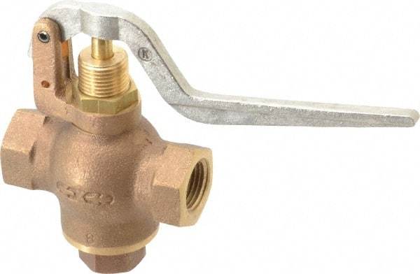 Kingston - 1/2" Pipe, 400 Max psi, Buna N Disc, Self Closing Control Valve - Balanced Valve Squeeze Lever, FNPT x FNPT End Connections - Makers Industrial Supply