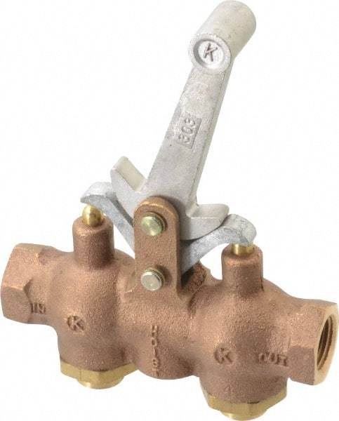 Kingston - 1/2" NPT Hoist Control Valve - Dead Man Style Lever & 200 Max psi - Makers Industrial Supply