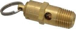 Kingston - 1/4" Inlet, ASME Safety Relief Valve - 100 Max psi, Brass - Makers Industrial Supply