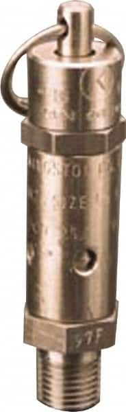 Kingston - 1/4" Inlet, ASME Safety Relief Valve - 50 Max psi, Stainless Steel - Makers Industrial Supply