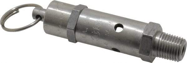 Kingston - 1/4" Inlet, ASME Safety Relief Valve - 100 Max psi, Stainless Steel - Makers Industrial Supply