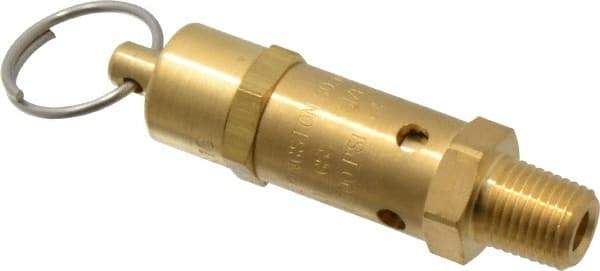 Kingston - 1/4" Inlet, ASME Safety Relief Valve - 100 Max psi, Brass - Makers Industrial Supply