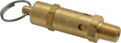 Kingston - 1/4" Inlet, ASME Safety Relief Valve - 175 Max psi, Brass - Makers Industrial Supply