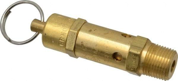 Kingston - 3/8" Inlet, ASME Safety Relief Valve - 200 Max psi, Brass - Makers Industrial Supply