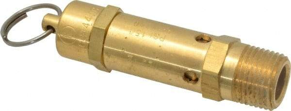 Kingston - 1/2" Inlet, ASME Safety Relief Valve - 150 Max psi, Brass - Makers Industrial Supply