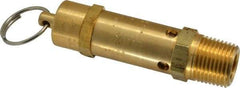 Kingston - 1/2" Inlet, ASME Safety Relief Valve - 200 Max psi, Brass - Makers Industrial Supply