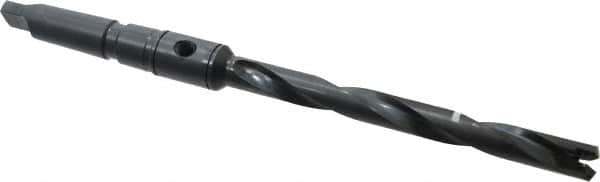 Allied Machine and Engineering - Series 1, 45/64 to 15/16" Diam, 3MT Taper Shank, Helical Flute Spade Drill - 6-3/4" Max Depth, 9-39/64" Body Length, 13-5/32" OAL, Standard Length, Through Coolant - Makers Industrial Supply