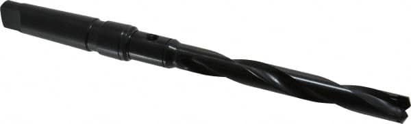 Allied Machine and Engineering - Series 1.5, 55/64 to 15/16" Diam, 4MT Taper Shank, Helical Flute Spade Drill - 6-3/4" Max Depth, 9-43/64" Body Length, 14-5/32" OAL, Standard Length, Through Coolant - Makers Industrial Supply