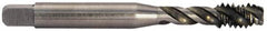 Balax - 1/4-28 UNF 3 Flute 3B Modified Bottoming Spiral Flute Tap - Powdered Metal, Bright Finish, 2-1/2" OAL, Right Hand Flute, Right Hand Thread, H3, Series BX200 - Makers Industrial Supply