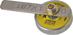 Mag-Mate - 250 Amps Grounding Capacity, 3-1/2" Diam, 2-1/4" High, 35 Lb Max Pull Force, Rare Earth Magnetic Welding & Fabrication Ground Clamp - 55 Lb Average Pull Force, Round Cup Magnet, Brass Stud, Compatible with Flat Surface - Makers Industrial Supply