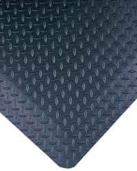 Wearwell - 10' Long x 3' Wide, Dry Environment, Anti-Fatigue Matting - Black, Vinyl with Nitrile Blend Base, Beveled on 4 Sides - Makers Industrial Supply