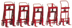 Wesco Industrial Products - 6,000 Lb Capacity, 12" Lift Twin Machinery Movers - 23" Overall Width, 6" Fork Length, 1-1/8" Lowered Height - Makers Industrial Supply