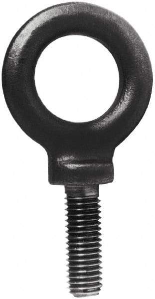 Made in USA - 4,000 Lb Capacity, Steel, 5/8-11 Thread, Fixed Lifting Eye Bolt - Fully Threaded, 1-3/4" Shank, 1-3/4" Thread Length, Shoulder - Makers Industrial Supply