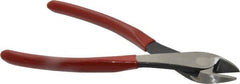 Proto - 8-1/2" OAL, Diagonal Cutter - 3/4" Jaw Length x 1-7/32" Jaw Width, Round Head, Plastisol Handle - Makers Industrial Supply