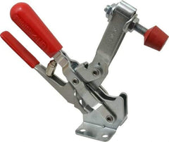 De-Sta-Co - 600 Lb Holding Capacity, Vertical Handle, Manual Hold Down Toggle Clamp - 58° Handle Movement, 103° Bar Opening, U-Bar, Flanged Base, Electro-Plated Zinc, Carbon Steel - Makers Industrial Supply