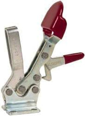 De-Sta-Co - 500 Lb Holding Capacity, Horizontal Handle, Manual Hold Down Toggle Clamp - 70° Handle Movement, 92° Bar Opening, U-Bar, Flanged Base, Electro-Plated Zinc, Carbon Steel - Makers Industrial Supply