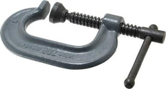 Wilton - Regular-Duty 2" Max Opening, 1-13/16" Throat Depth, Forged Steel Standard C-Clamp - 2,700 Lb Capacity, 0" Min Opening, Standard Throat Depth - Makers Industrial Supply