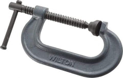 Wilton - Regular-Duty 3" Max Opening, 1-15/16" Throat Depth, Forged Steel Standard C-Clamp - 3,000 Lb Capacity, 0" Min Opening, Standard Throat Depth - Makers Industrial Supply