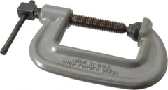 Wilton - Heavy-Duty 3" Max Opening, 2" Throat Depth, Forged Steel Standard C-Clamp - 8,750 Lb Capacity, 0" Min Opening, Standard Throat Depth, Cold Drawn Steel Screw - Makers Industrial Supply