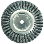 8" Diameter - 5/8" Arbor Hole - Knot Twist Steel Wire Straight Wheel - Makers Industrial Supply