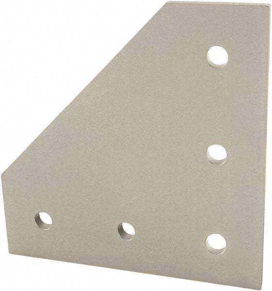 80/20 Inc. - 75mm Wide, Open Shelving Accessory/Component - Aluminum, Clear Anodized Finish, 75mm Long, Use with 25 Series & Bolt Kit 75-3404 - Makers Industrial Supply