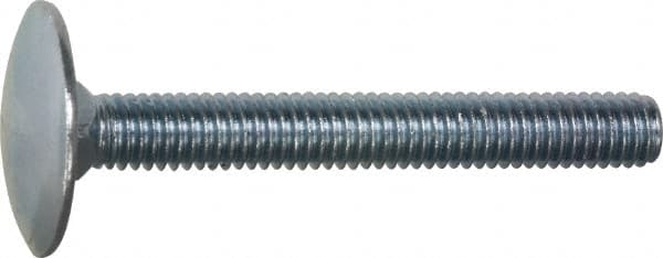 Value Collection - 5/16-18, 2-1/2" Length Under Head, Step Bolt - 1-1/16" Head Diam, 1006-1050 Steel, Zinc-Plated Finish - Makers Industrial Supply