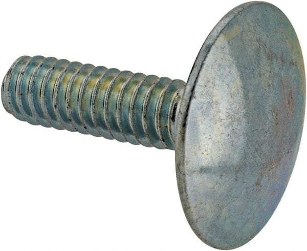 Value Collection - 1/4-20, 7/8" Length Under Head, Step Bolt - 27/32" Head Diam, 1006-1050 Steel, Zinc-Plated Finish - Makers Industrial Supply