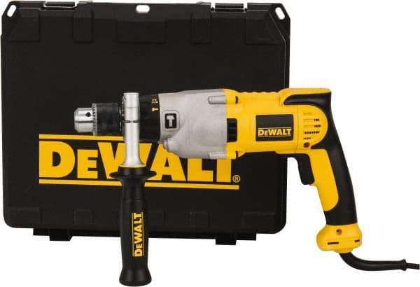 DeWALT - 120 Volt 1/2" Keyed Chuck Electric Hammer Drill - 0 to 56,000 BPM, 0 to 1,200 & 0 to 3,500 RPM, Reversible - Makers Industrial Supply