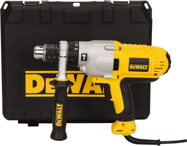 DeWALT - 120 Volt 1/2" Keyed Chuck Electric Hammer Drill - 0 to 56,000 BPM, 0 to 1,200 & 0 to 3,500 RPM, Reversible - Makers Industrial Supply