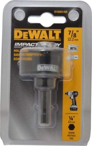 DeWALT - 7/8" Diam, 5/8" Cutting Depth, Hole Saw - Bi-Metal Saw, Toothed Edge - Makers Industrial Supply