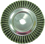 10" Diameter - 1-1/4" Arbor Hole - Knot Twist Steel Wire Straight Wheel - Makers Industrial Supply