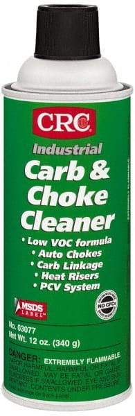 CRC - Acetone Carburetor & Parts Cleaner - 12 oz Aerosol Can - Makers Industrial Supply