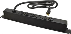 Wiremold - 6 Outlets, 120 Volts, 20 Amps, 6' Cord, Power Outlet Strip - Rack Mount, 6 Back NEMA Configuration, 19" Strip, cULus Recognized - Makers Industrial Supply