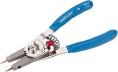 Channellock - 1/4 to 1" Ring Internal, 1/8 to 1" Ring External, Plastic Dipped Combination Retaining Ring Pliers - Features Interchangeable Tips - Makers Industrial Supply