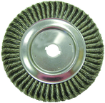 12" Diameter - 1-1/4" Arbor Hole - Knot Twist Steel Wire Straight Wheel - Makers Industrial Supply