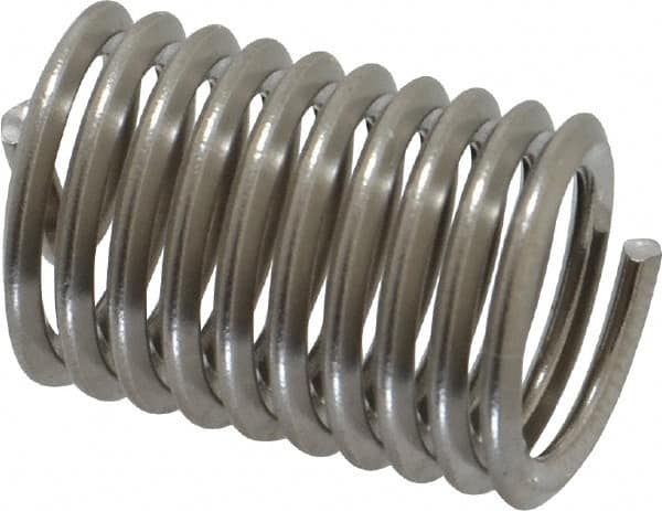 Heli-Coil - 3/8-16 UNC, 3/4" OAL, Free Running Helical Insert - 10 Free Coils, Tanged, Stainless Steel, 2D Insert Length - Makers Industrial Supply