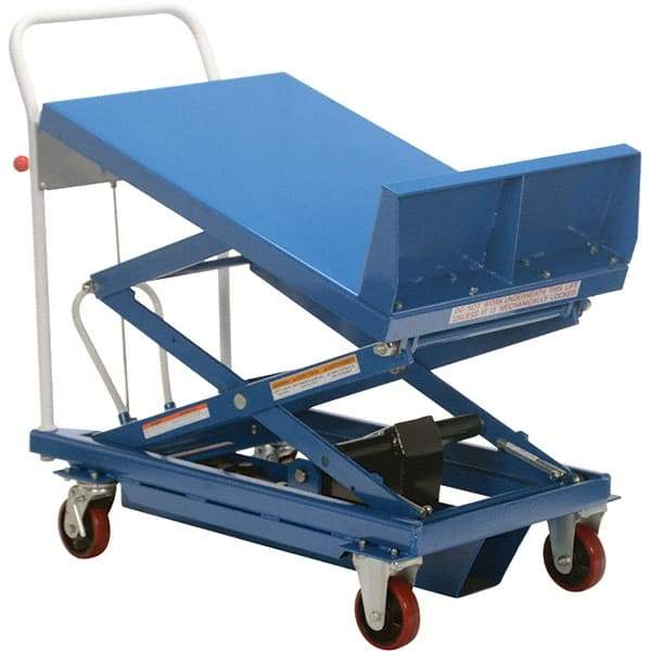 Vestil - 600 Lb Capacity Hydraulic Scissor Tilt Truck - 14" to 35" Lift Height, 36" Platform Length x 24" Platform Width - Makers Industrial Supply