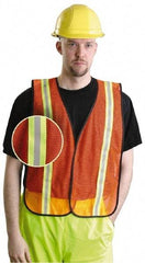 OccuNomix - Size XL High Visibility Orange Mesh General Purpose Vest - 44 to 46" Chest, Hook & Loop Closure, 1 Pocket, Polyester - Makers Industrial Supply