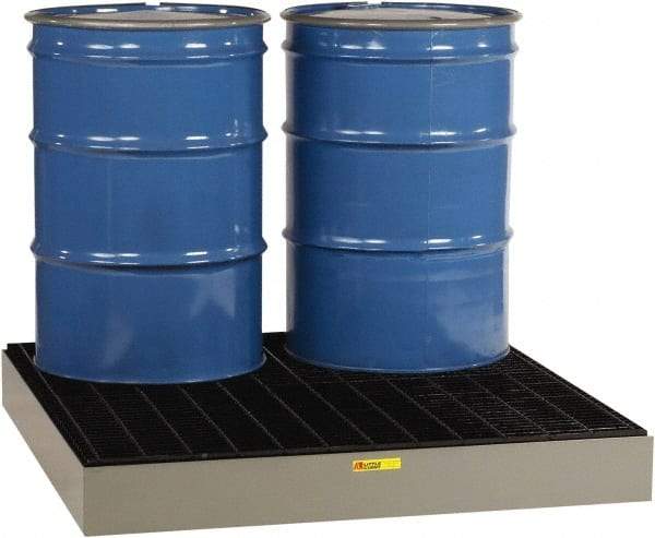 Little Giant - 66 Gal Sump, 6,000 Lb Capacity, 4 Drum, Steel Spill Deck or Pallet - 51" Long x 51" Wide x 6-1/2" High - Makers Industrial Supply