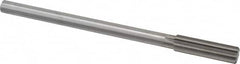 Made in USA - 35/64" High Speed Steel 8 Flute Chucking Reamer - Straight Flute, 0.4355" Straight Shank, 2" Flute Length, 8" OAL - Makers Industrial Supply