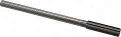 Made in USA - 37/64" High Speed Steel 8 Flute Chucking Reamer - Straight Flute, 0.4355" Straight Shank, 2" Flute Length, 8" OAL - Makers Industrial Supply