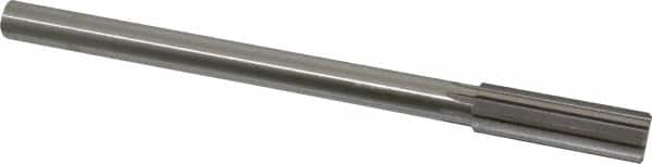 Made in USA - 45/64" High Speed Steel 8 Flute Chucking Reamer - Straight Flute, 0.5615" Straight Shank, 2-1/4" Flute Length, 9" OAL - Makers Industrial Supply