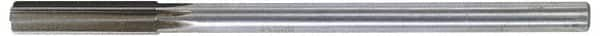 Made in USA - 0.635" High Speed Steel 8 Flute Chucking Reamer - Straight Flute, 0.5615" Straight Shank, 2-1/4" Flute Length, 9" OAL - Makers Industrial Supply