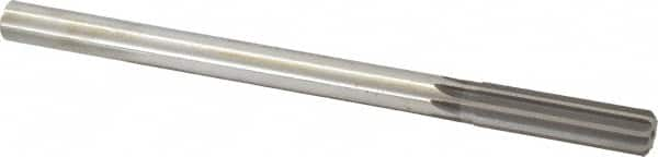 Made in USA - 0.6005" High Speed Steel 8 Flute Chucking Reamer - Straight Flute, 0.4355" Straight Shank, 2" Flute Length, 8" OAL - Makers Industrial Supply