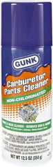 Gunk - Nonchlorinated Carburetor & Parts Cleaner - 15 oz Aerosol Can - Makers Industrial Supply