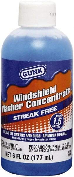 Gunk - Water-Based Solution Windshield Washer Fluid - 6 oz Bottle - Makers Industrial Supply